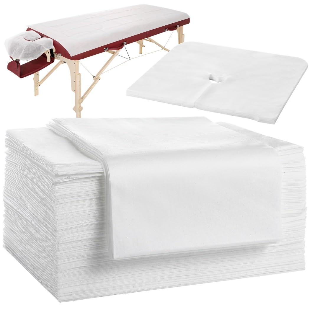 Draps de lit jetables en non-tissé doux pour la peau et protège-visage de massage haut de gamme