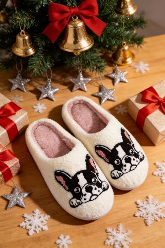 Image of Halloween Christmas Slippers Holiday Slipper House Shoes Home Slipper for Women Fuzzy Outdoor Indoor Bedroom Slippers