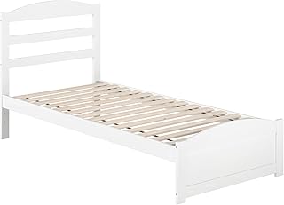 AFI, Warren Twin XL Platform Bed with Matching Footboard, White