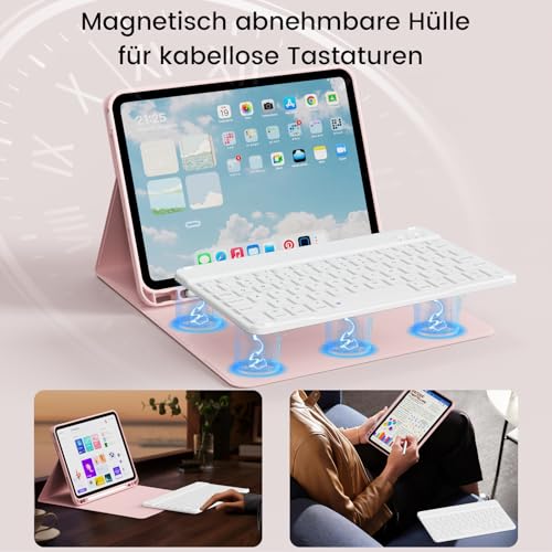 GKABXY Hülle mit Tastatur für iPad A16 11/10 Generation 2025/2022, 11/10.9" – Ansicht 6
