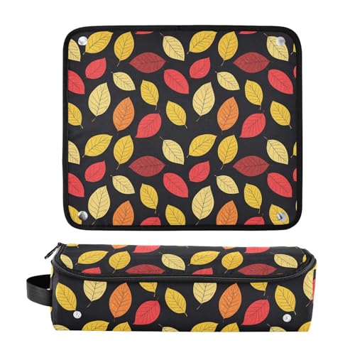 Garden Leaf Marble Hair Tools Travel Bag Heat Resistant Mat for Irons Straighteners Curling Iron Hair Care Accessories Portable Organizer Bag miniatura 3