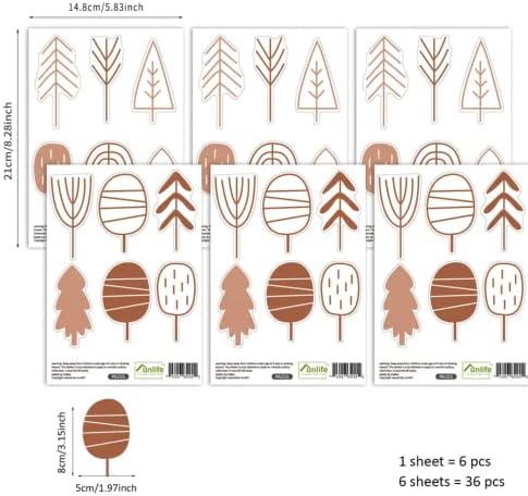 Iam Guru Kid Boho Woodland Trees Wall Stickers | Wall Decals for Nursery, Kids Bedroom, Baby Room, Play Room, Kids Room, Furniture | Peel and Stick Cute Wall Stickers | Woodland Forest Trees Wall Decal | Bohemian Floral Art Decor 3 51QjpTPeHVL. AC
