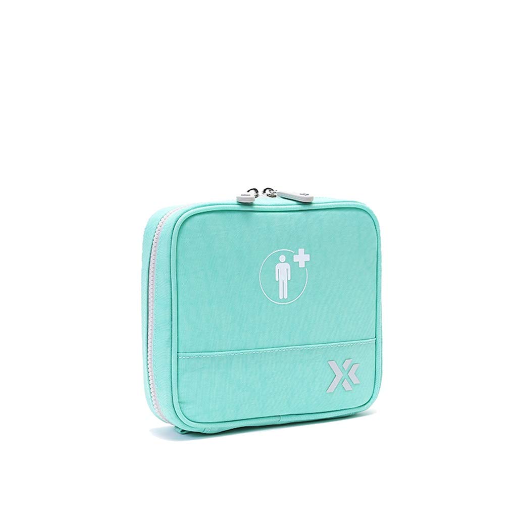 XMING Pecho de la Medicina del Recorrido al Aire Bolso médico del hogar Mini Material Sanitario Bolsa pequeña Caja Portable de la Medicina (Color : Green, Size : 16 * 5 * 14cm)