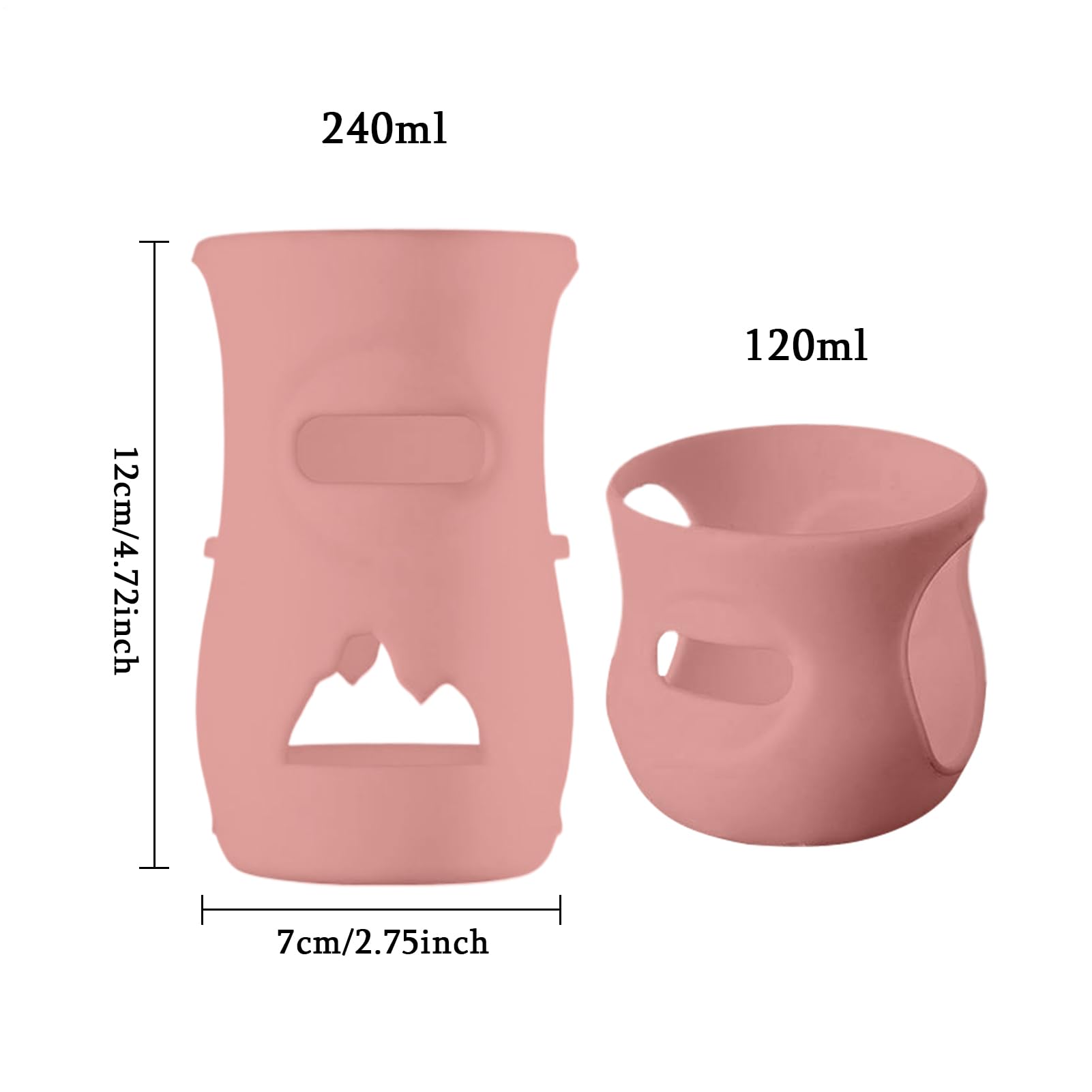 de botella de leche de silicona – Manga de botella de vidrio de alimenticio, película aislante resistente al calor | Protector de biberón para niños pequeños, de silicona