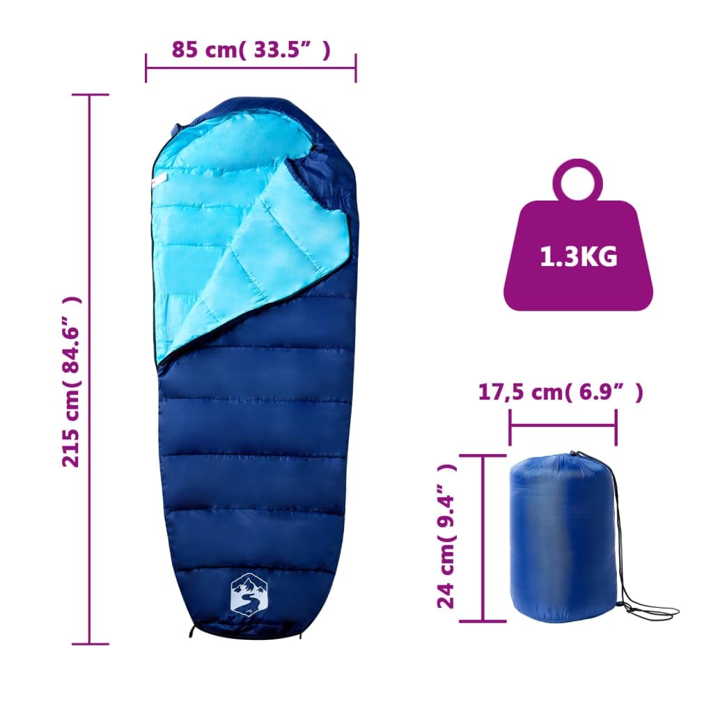 Śpiwór typu mumia dla dorosłych, poliester 190T z wypełnieniem PP, x, pory roku na kemping, wędrówki, trekking, outdoor