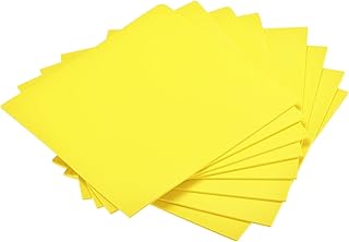 DMiotech Paquete de 8 Hojas de Espuma de EVA de 9.84 x 9.84 Pulgadas y 3 mm de Grosor para Manualidades y Artesanías - Color Amarillo