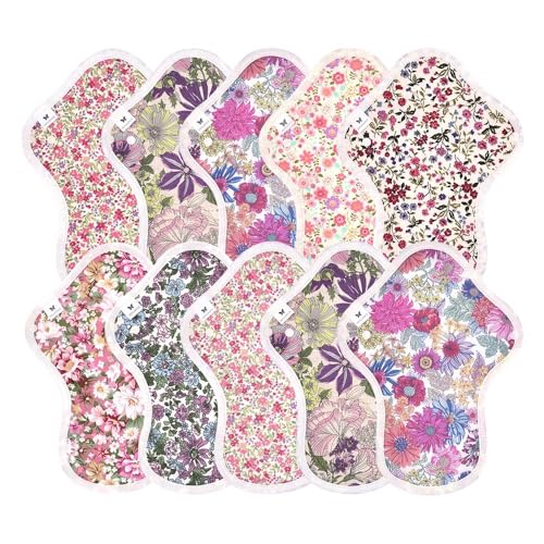 AENUANCE(エニュアンス)布ナプキン 防水 生理用 ふつうの日 昼 吸水ナプキン 10枚 セット 30cc 尿漏れパッド 少量用 薄型 M AEMWT-10P-V11