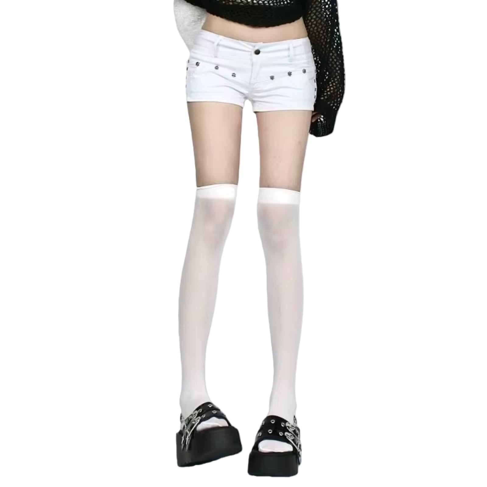 Shorts Jeans Donna Women's Print Denim Shorts, Vita Bassa Casual Jean Slim Fit Summer con Cintura-156-xl