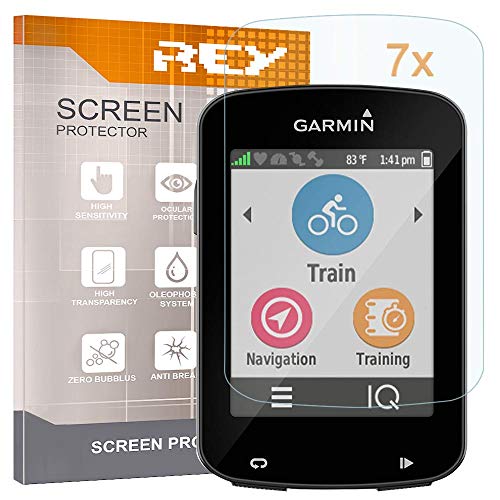 REY 7X Protector de Pantalla para Cámara Trasera Garmin Edge 820 - Edge 520 - Edge 520 Plus