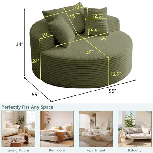 Sillón Lounge Redondo Grande Verde Menta miniatura 2