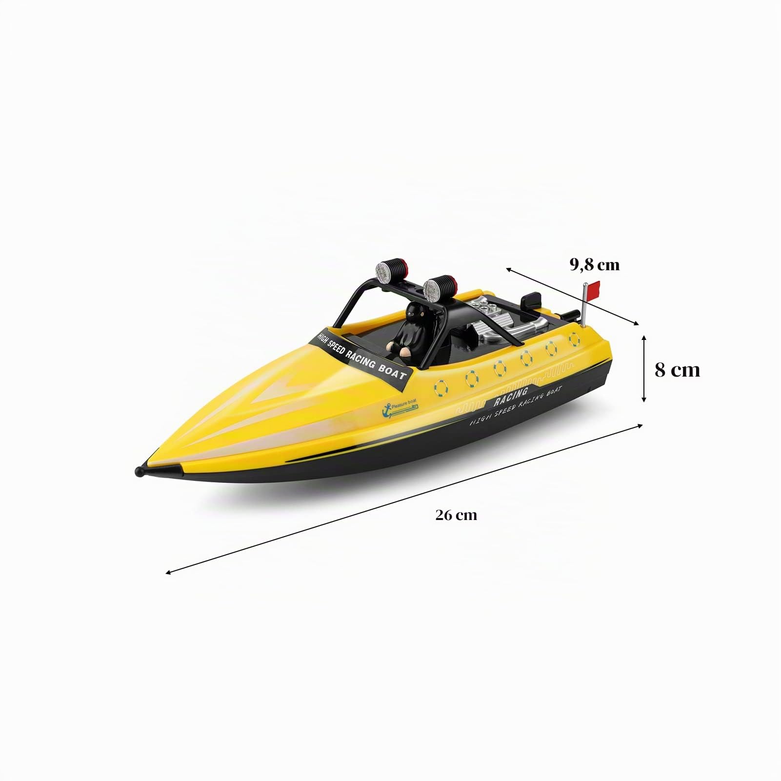 Goolsky Barco Teledirigido, 2.4 GHz, Barco Teledirigido, 16 km/h, Con Bolsa De Almacenamiento