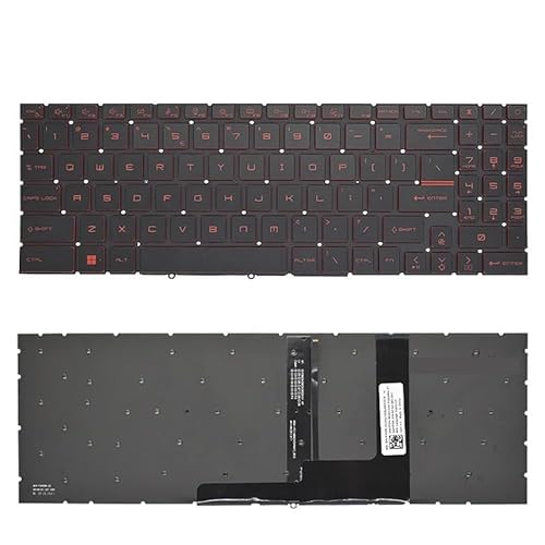 MSI Katana GF66 GF76 GL66 GL76 Z16 11UD MS-1582 MS-1581 MS-1583 MS-17L1 MS-17L2 MS-17H3�p�m�[�g�p�\�R���L�[�{�[�h �������ȒP(Red With backlit)