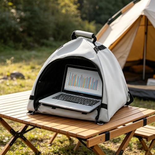 Parasol para laptop impermeable, plegable, térmico y reflectante UV 3
