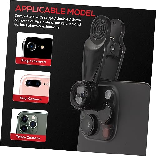 HOOTNEE 1 Set 10 in 1 Phone Lens Set Wide Angle Phone Lens Fisheye Camera Lense Smartphone Wide Angle Len Extension Phone Lens Clip on Lens Coated Optical Glass Lens Major Fisheye Lens