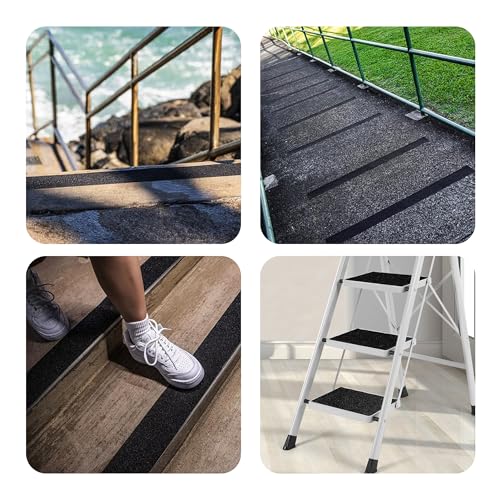 Image of Black Anti Slip Tape, PVC Anti Slip Frosted Tape, Staircase Anti Slip Tape, Black 100mm*10m,1 Piece for Sale