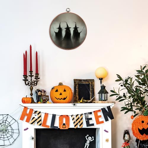 Vintage Witch Halloween Round Wall Art, Dark Academia Hanging Canvas Prints - image 5