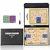 RoseFlower Tableau Tactique Basketball, Plaquette Entraineur Basket, Plaquette Basket Coach avec Stylo Aimants, Tableau Coach Basket Magnétique Entraîneur Board