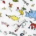 Celebrate Seuss! Tossed Characters White Fabric By The Yard