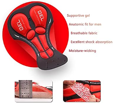 ARSUXEO Shorts de Cyclisme pour Hommes, sous-Short rembourré avec Gel 3D, Doublure VTT, Accessoires de vélo, sous-vêtements de Bicyclette Respirants 001FA Tampon en Gel Jaune S