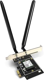 Tenda WiFi 6E Card(E33), AXE5400 Tri-Band Wireless PCIE WiFi Card for Desktop PC with Bluetooth 5.2, WPA3 Security, MU-MIMO, OFDMA, Ultra-Low Latency, Supports Windows 11, 10(64bit) only