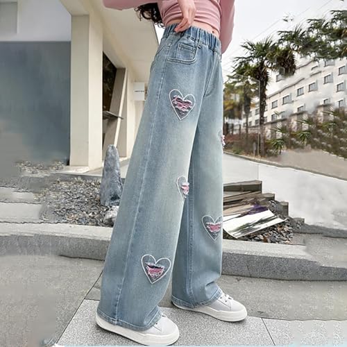 Girls Stretch Denim Pants Comfortable Soft Fabric Casual Active Wear Durable Design for School Outdoor Adventures4
