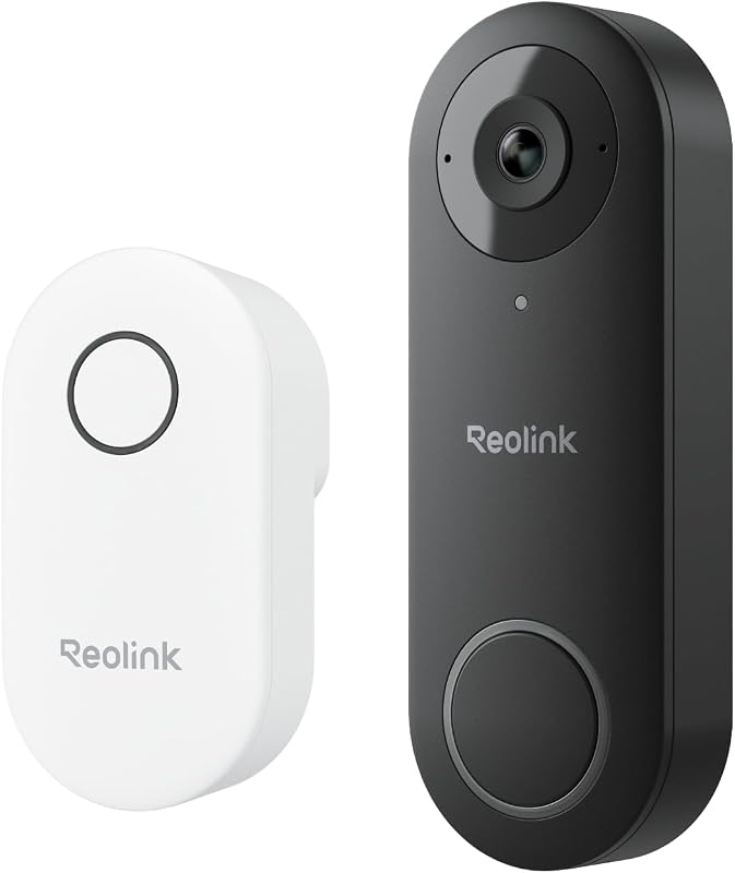 Video Doorbell WiFi 2K Wired Camera, 4:3 Wide View Outdoor Camera | No Subscription Local Storage, AI Detection, 5G&2.4G WiFi, Two-Way Talk, Front Door Home Security, Customized Reolink Chime