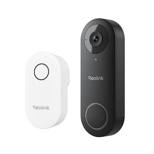 REOLINK Video Doorbell WiFi Camera - Wired 2K Outdoor, 5G&2.4G WiFi, 4:3 Wide View Angle, Smart Detection, Local Storage, No Subscription Front Door Home Security, Customized Chime V2