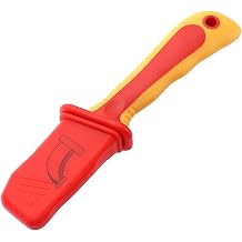 FOXCUP Dismantling Knife, 1000V High Voltage Cable Sheath Stripping Knife, Red, Insulating Plastic, Comfortable Grip, Electrician Tool