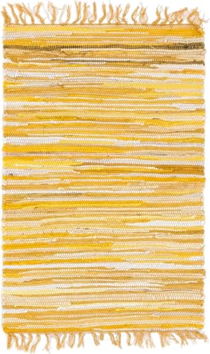 Tapete Rugs.com Chindi Cotton 2' x 3' Amarillo miniatura 2