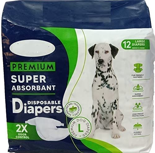 SPYNET 12 Piece Pet Diapers Leak Proof Protection Disposable for Dog and Puppies with Adjustable Tail Hole (Large, 470mm X 320mm) (B0BN5V349D) Amazon Price History, Amazon Price Tracker