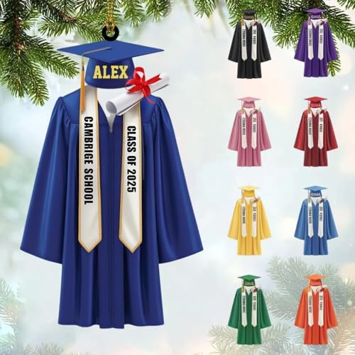 Amazon.com: Personalized Graduation Ornament 2025, Custom Class of 2025 ...
