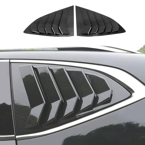 BoxCheer Rear Side Window Shutters Fit for Honda CR-V 2017 2018 2019 2020 2021 2022 Air Vent Sunshade Sport Shutter Accessory 2 Pieces - Carbon Fiber