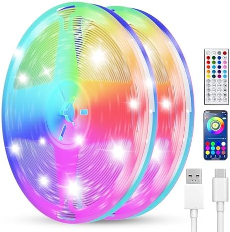 Smart LED Strip Lights 200FT (2 Rolls of 100 ft) for Bedroom App ...