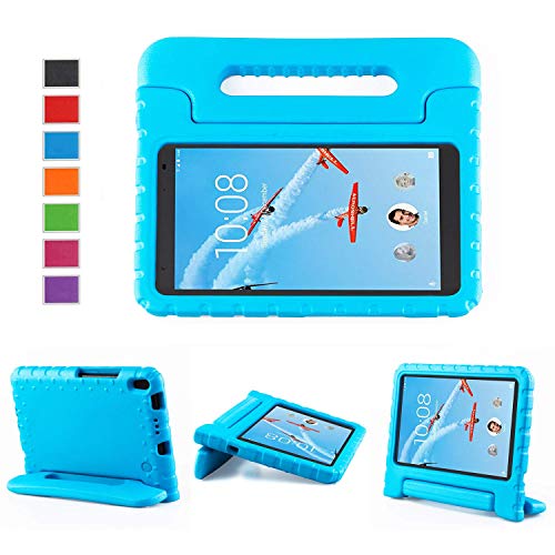 LTROP Lenovo TAB 4 8 Plus Case Portable Light Weight Shock Proof Convertible Handle Stand Case Cover for Lenovo TAB 4 8 Plus 2017 Tablet (TB-8704F/N), Blue