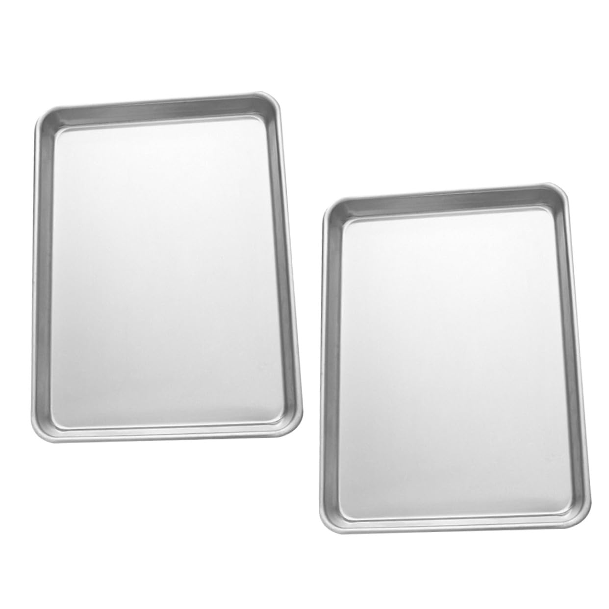 Moule rectangulaire en aluminium lot de 2 plaques de cuisson durables pour pâtisseries maison