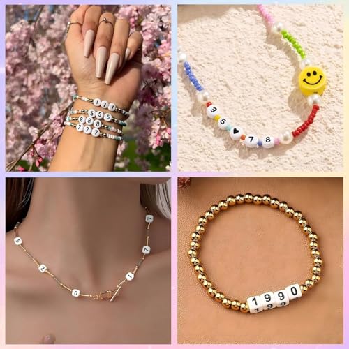 Image of Looconi 300pcs Number Beads 5 Plastic Beads for Jewelry Making