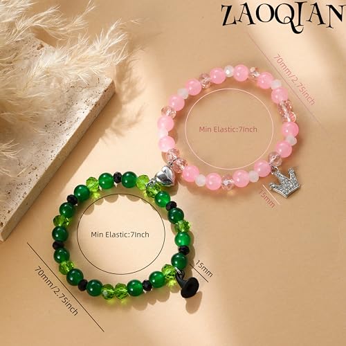 Elphaba Glinda Friendship Matching Bracelets-Crown Witch Hat Matching Bracelets-BFF Couples Accessories Gifts for Fans Dress Decor2