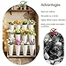 Flower Display Stand with 12 Buckets, 3 Layers Flower Bar Cart with Wheels, Metal Flower Plant Stand, Moving Florist Bouquet Shelf, for Outdoor Indoor Garden Patio Florist Weddings (A-black color, 39.6*23.7*40.6in)