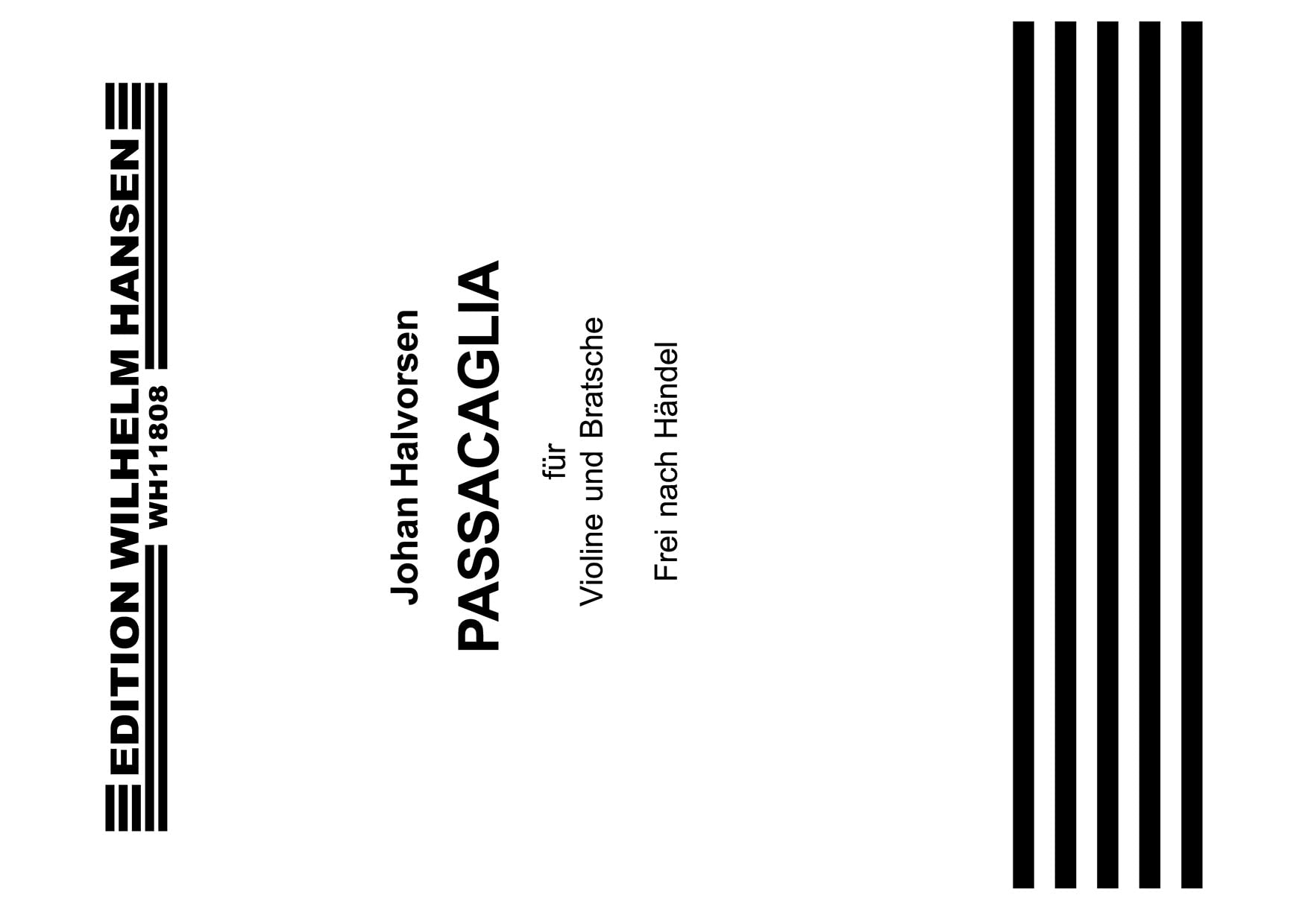 Passacaglia fur Violine und Bratsche partition duo cordes