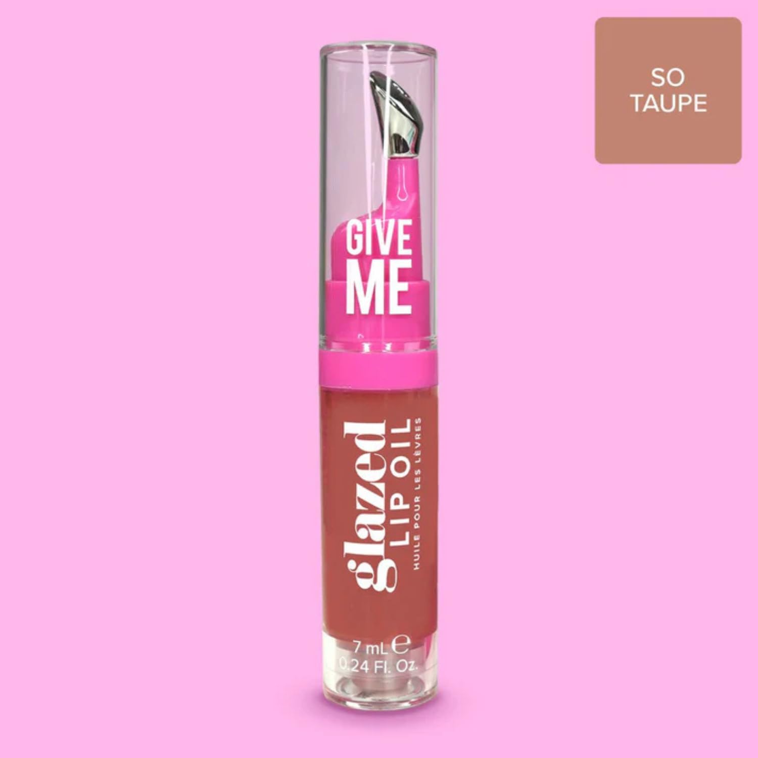 Give Me Cosmetics, Glazed Lip Oil, Infused with Jojoba Oil, Intensely Hydrating and Delivers a Gorgeous, Glossy Finish - So Taupe - Image 4