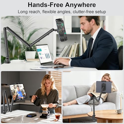 Image of Portable Monitor Stand 15.6 inch, Heavy Duty Tablet Arm Mount with Desk Clamp