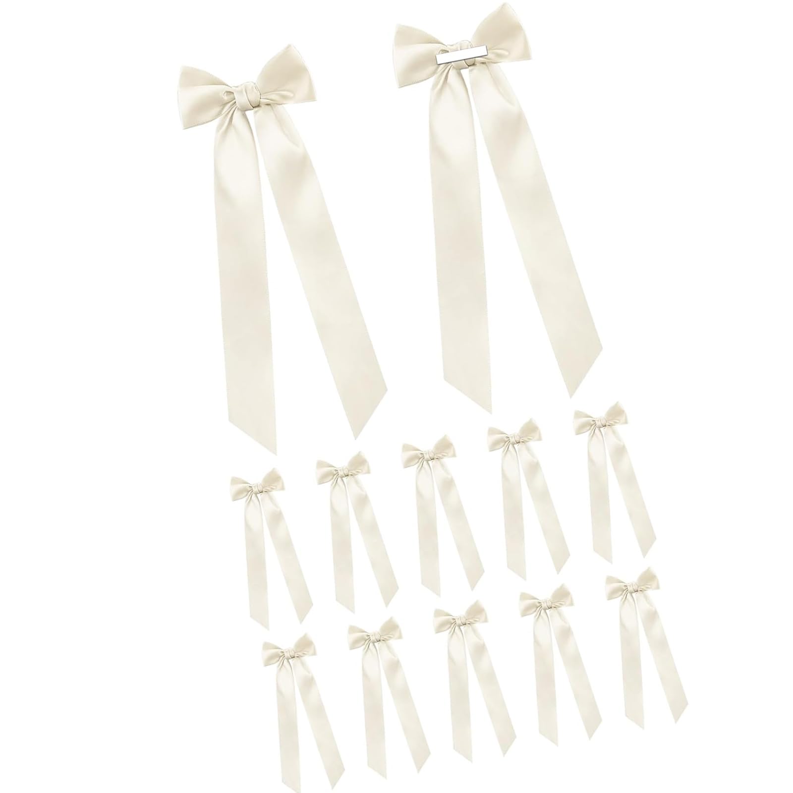 NEWFT 12 Piece Satins Ballet Bowknot Ribbon User Friendly Dye Ribbon Wrapping Supplies For Home Celebration Decorations