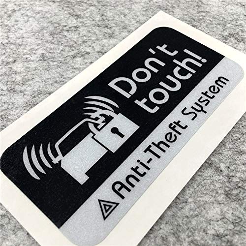 Image of 2X Car Styling Vinyl Tape Warning DO NOT Touch Anti-Theft System Auto Window Sticker Decal (100x48mm)