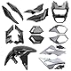 Mokuo Motorrad Kohlefaser Verkleidung Kit aus ABS Material Kompatibel mit Honda Grom Msx 125 SF 2017-2020