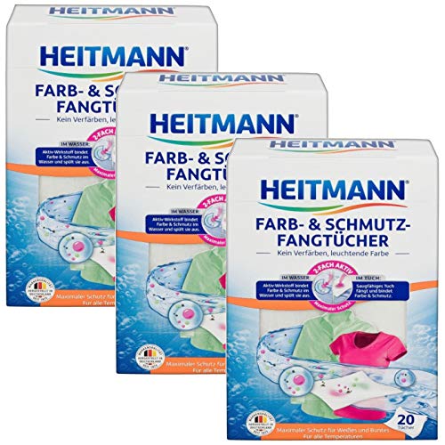 HEITMANNColour and Dirt Collector Cloths 20 Pieces, Pack of 3 (3 x 20 Pieces)