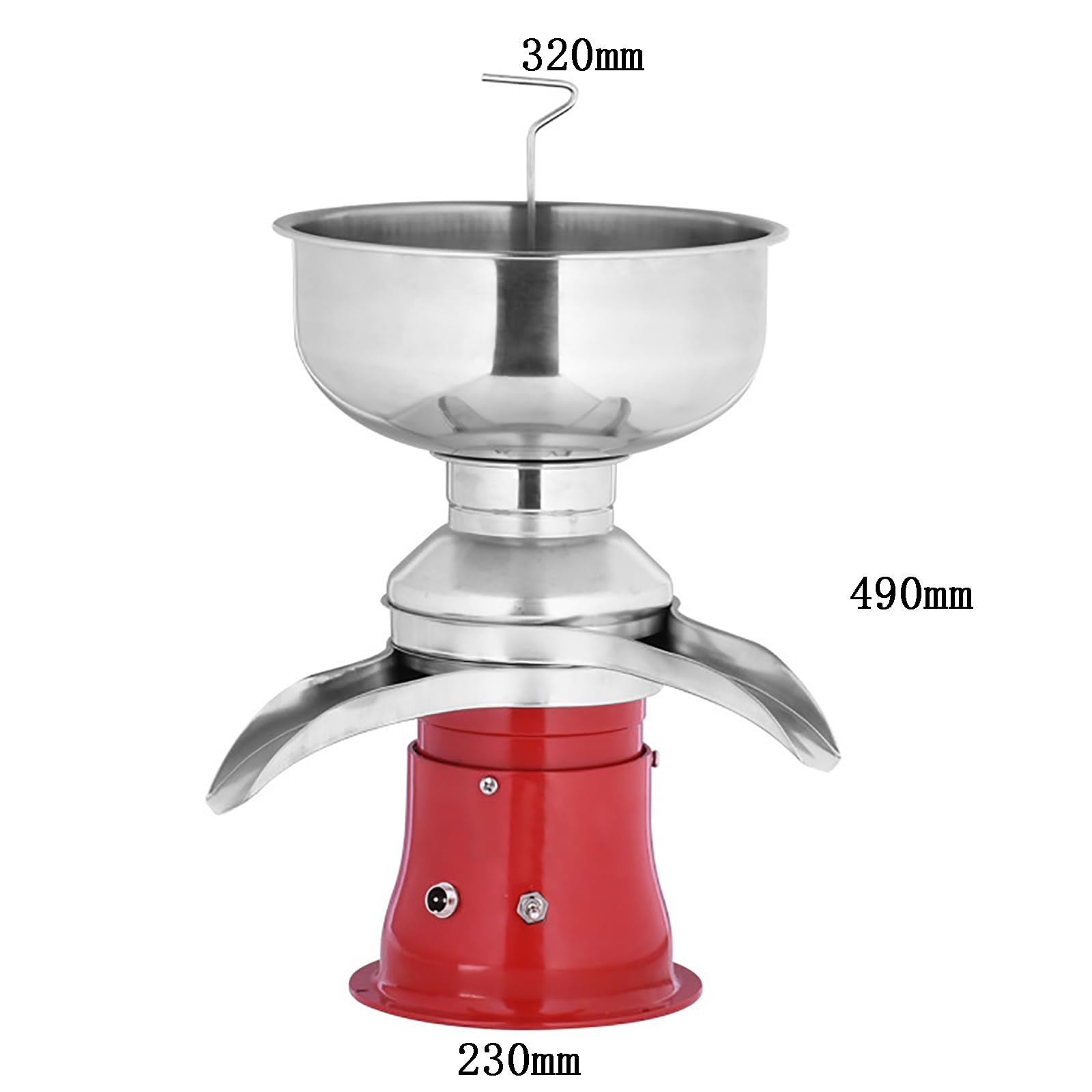 Espumador de leche, separador de crema, separador eléctrico de mantequilla de leche fresca de acero inoxidable, con bandeja de separación de 15 capas, caudal ajustable, fácil de usar, para g