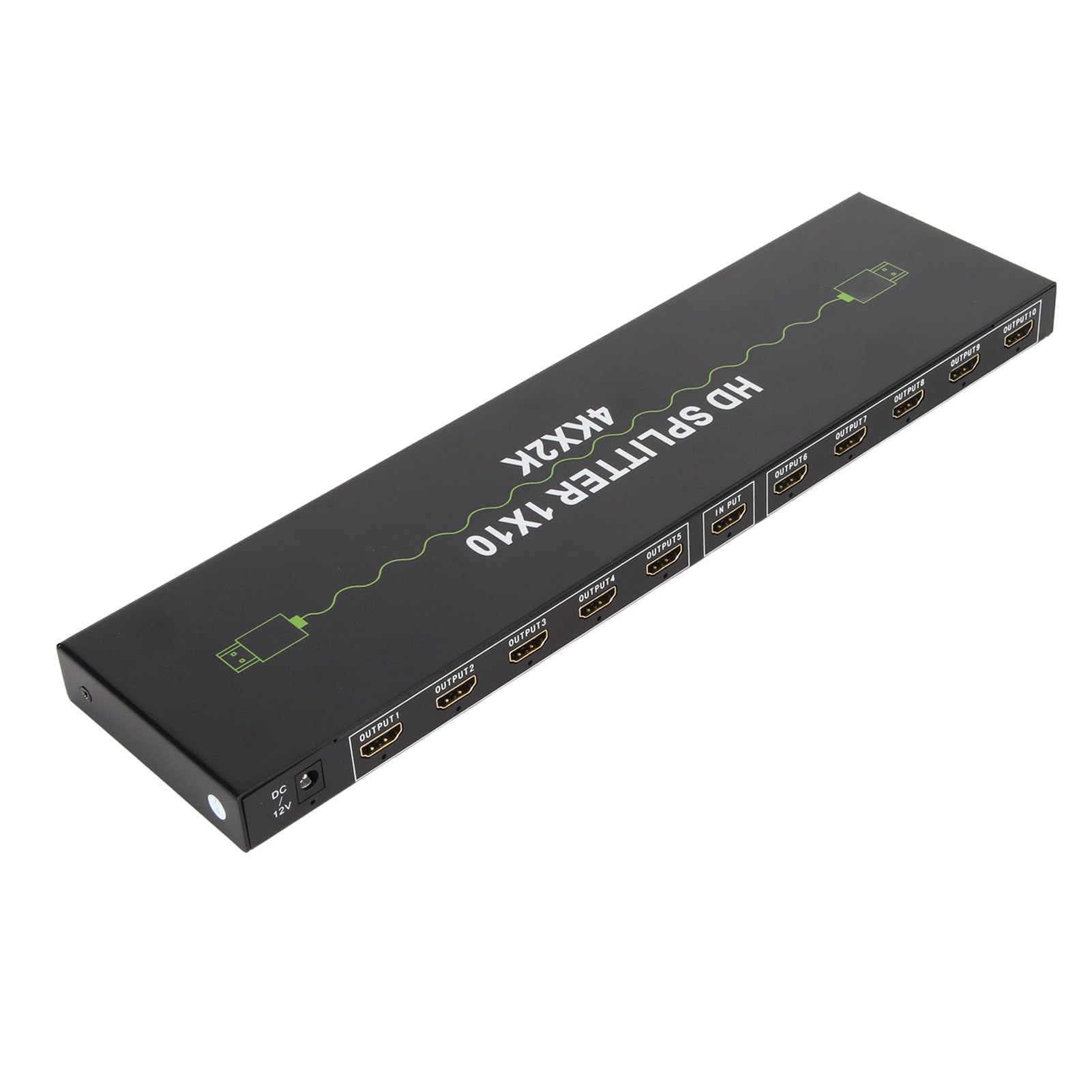Commutateur HDMI 1 en 10 Sorties 4K UHD HDMI Switcher Splitter, 1x10 HDMI Switch Box Hub Support 4K 30Hz 3D 1080P, pour PS5 pour pour PS3 pour TV PC (Prise UE)
