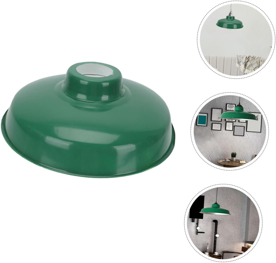 2pcs Vintage Enamel Lamp Shade Industrial Ceiling Light Cover for Outdoor Garden Factory Use Easy to Replace and Clean Deep