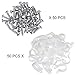 Hicarer 50 Pack R-Type Cable Clip Wire Clamp, Nylon Screw Mounting Cord Fastener Clips with 50 Pack Screws for Wire Management (White, 1 Inch)