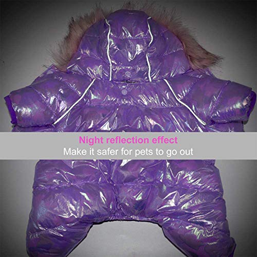 DECDEAL Roupas para animais de estimação Casaco impermeável para animais de estimação com chapéu Rou